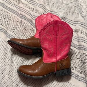 Roper Kids' Pink and Brown Cowboy Boots
